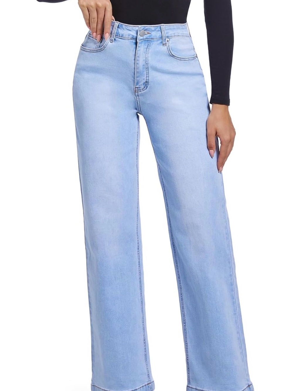Amazon Ettelo Light Blue Straight Leg Jeans